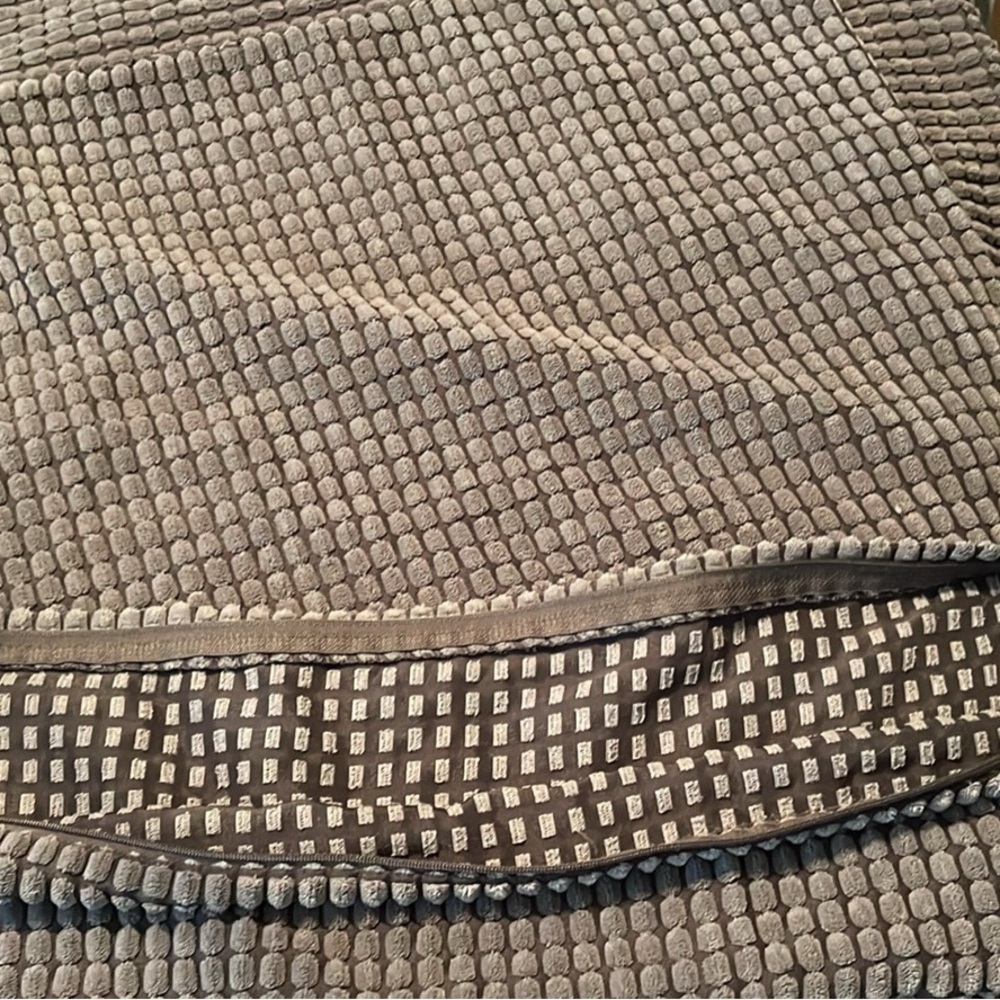 2 Textured Gray pillowcases